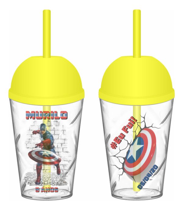 20 Copo Personalizado Capitão América C328 0424 - Image 6