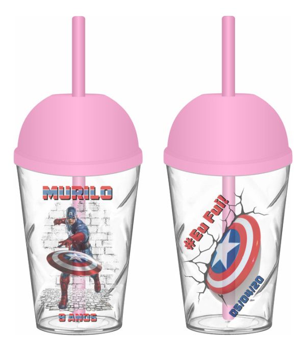 20 Copo Personalizado Capitão América C328 0424 - Image 8