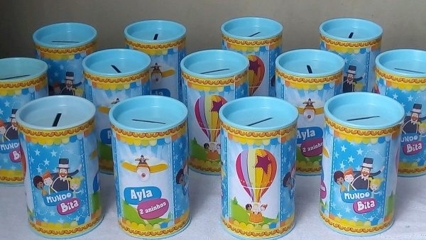 25 Cofrinhos Personalizado Do Mundo Bita - Image 3
