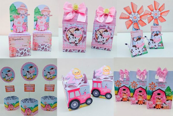 Kit 30 Caixas Personalizadas + Topo Bolo Festa Fazendinha 73 - Image 2