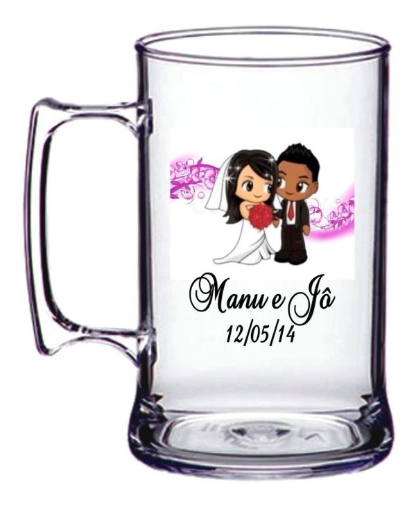 10 Canecas De Chopp Personalizada De 450ml Acrílico