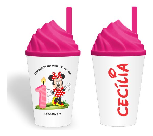 40 Copo Twister Personalizado Minnie F324 0154