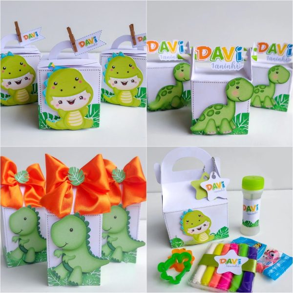 Kit 30 Caixas Personalizadas + Topo Bolo Festa Dinossauro 62 - Image 2
