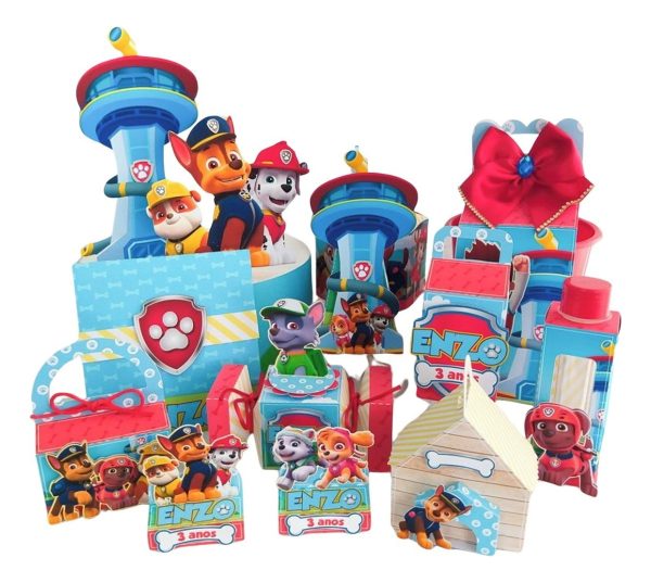 Kit Personalizados Festa Patrulha Canina 30 Cxs + Topo Bolo