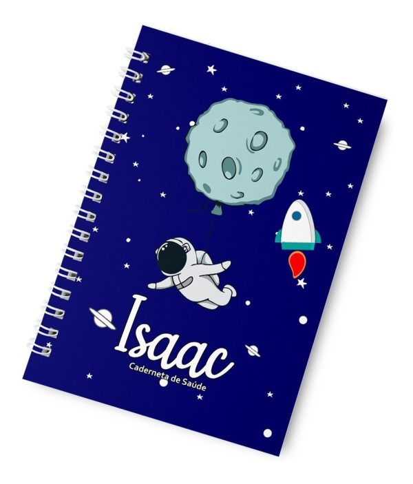 Caderneta De Vacinação Astronauta Personalizada Capa Dura