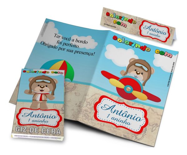 50 Kits Revistinha Colorir Com Giz Personalizados Grande - Image 2