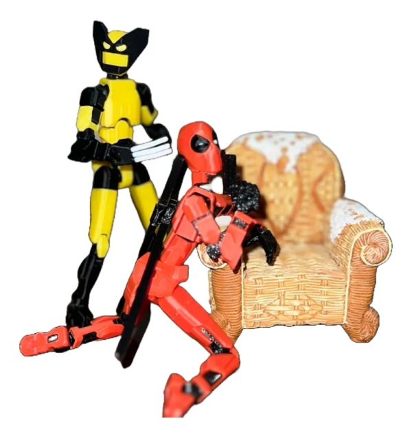Kit 2 Bonecos Dummy 13 - Deadpool-wolverine Multiarticulados