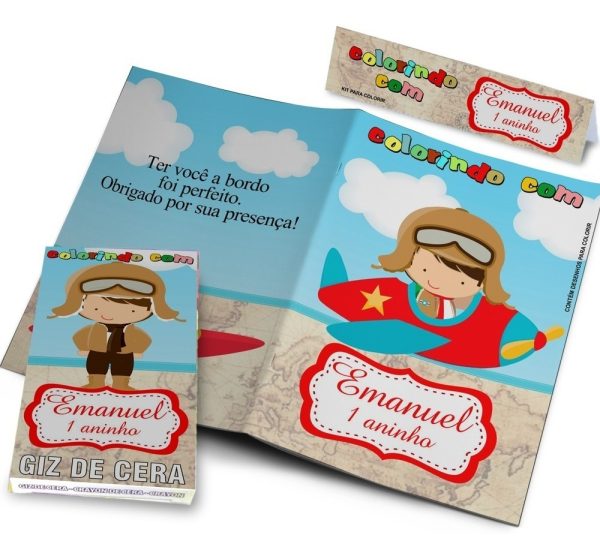 35 Kits Colorir Revistinhas Com Giz De Cera Personalizados - Image 3