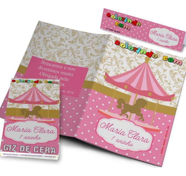 30 Kits Revistinhas Colorir + Giz De Cera Personalizados - Image 7