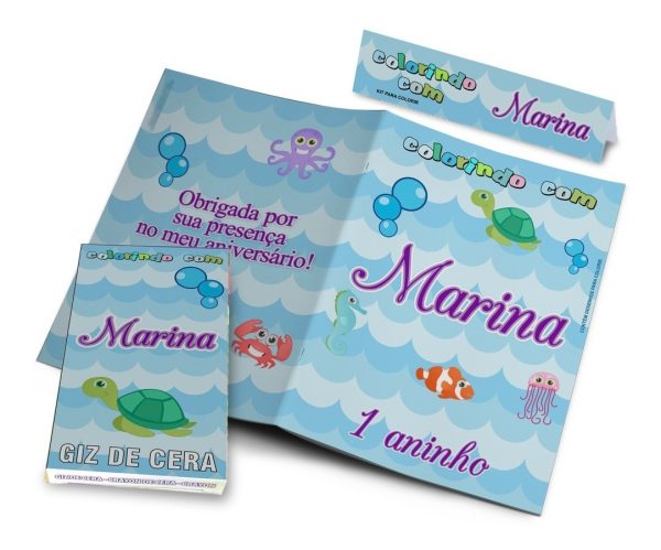50 Kits Colorir Revistinhas + Giz De Cera Personalizados - Image 7