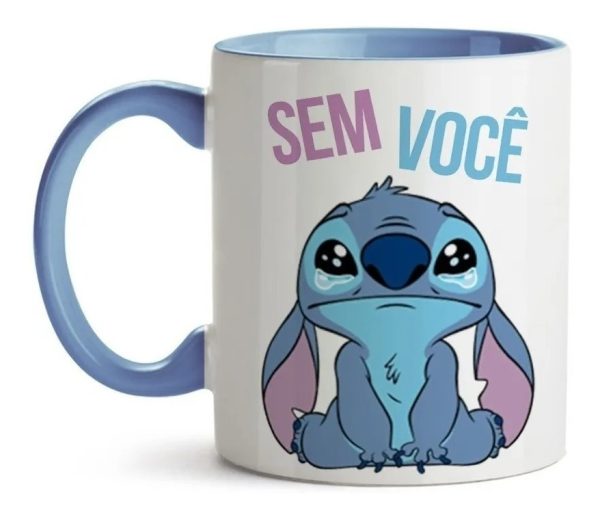 Caneca Personalizada Stitch Lilo Disney Com Você Sem Você - Image 2