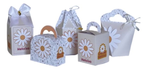 Kit Personalizados Festa Margaridas - 30 Cxs + Topo Bolo - Image 3