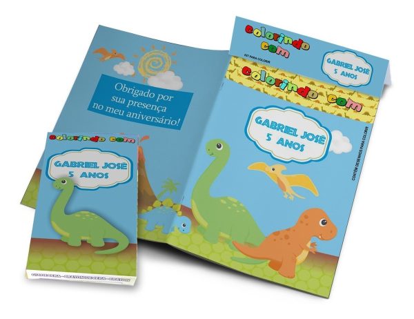 30 Kit Colorir Dinossauros Revistinhas E Giz De Cera - Image 2