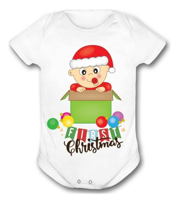 Body Bebe Meu Primeiro Natal First Christmas Papai Noel - Image 7