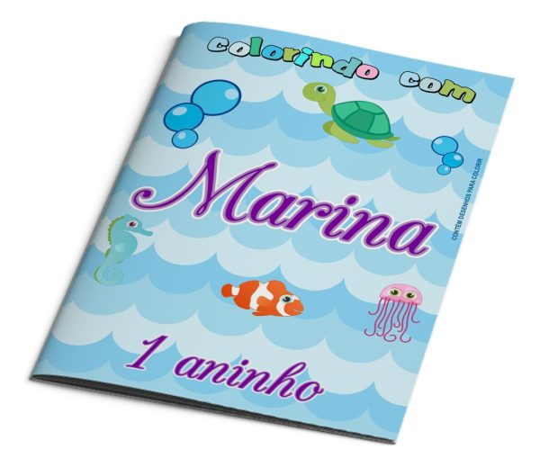 10 Revistinhas De Colorir Fundo Do Mar 15x20 Personalizada