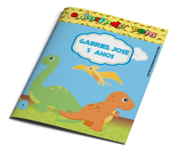 10 Revistinhas Para Colorir Dinossauros Personalizada 15x20
