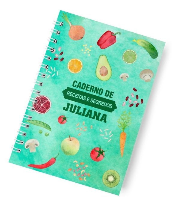 Caderno De Receitas Personalizado Capa Dura - Image 2