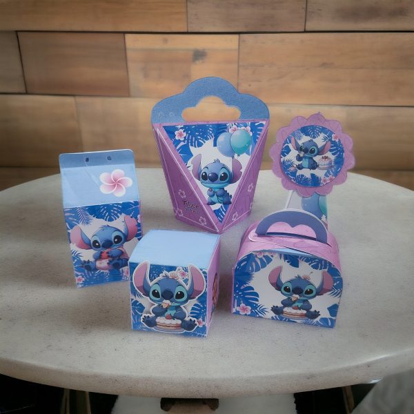 Kit 30 Cxs Personalizadas Lilo E Stitch + Topo De Bolo - Image 2