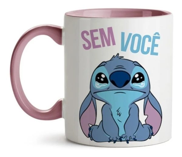 Caneca Personalizada Stitch Lilo Disney Com Você Sem Você - Image 4