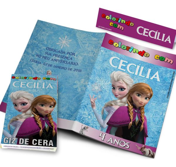 40 Kits Colorir Frozen Com Giz Personalizados Lembrancinha - Image 2