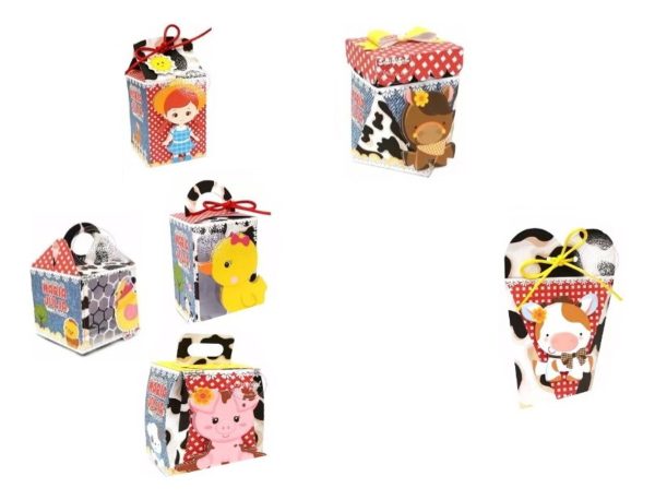 Kit 30 Cxs Personalizadas + Topo Bolo Festa Fazendinha 2