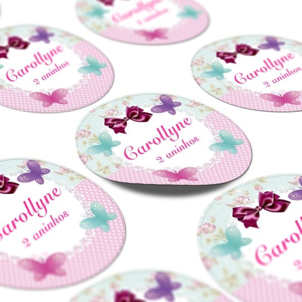 60 Adesivos Personalizado Jardim Encantado Lembrancinha 5x5 - Image 5