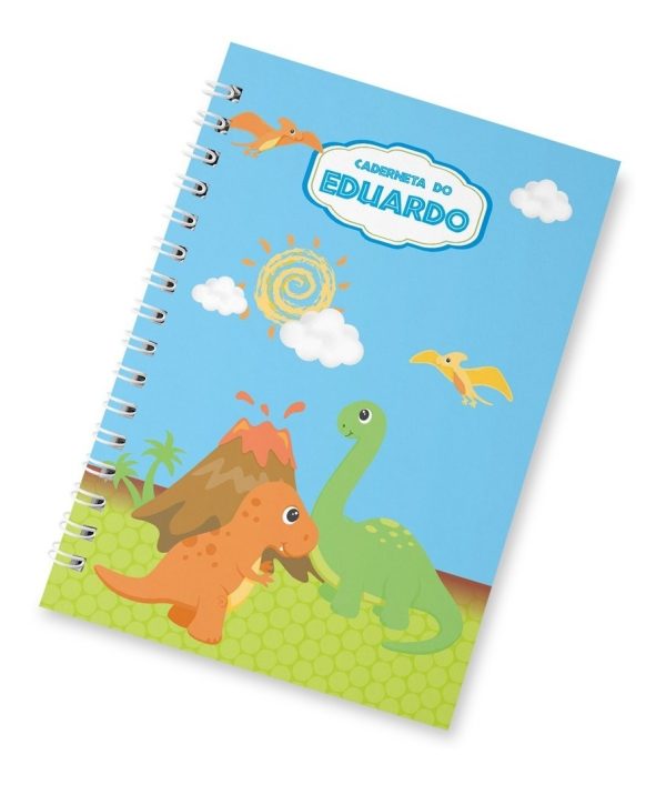 Caderneta De Vacinação Dinossauros Personalizada Wire-o - Image 2