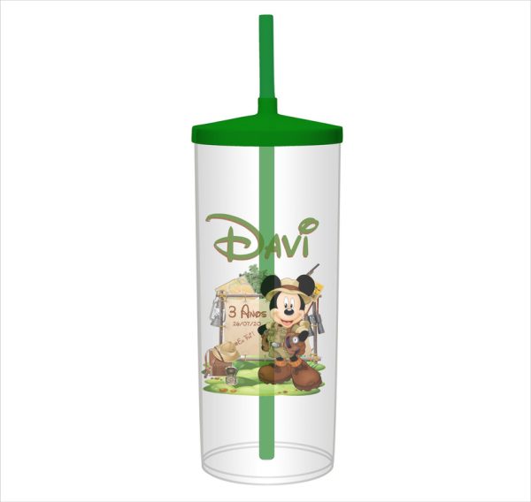 95 Copo Personalizado Mickey Safari Q032 0543