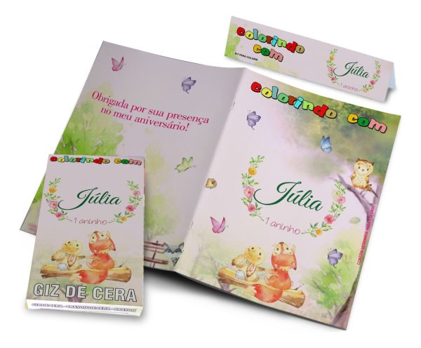 50 Kits Revistinha Colorir Com Giz Personalizados Grande - Image 3