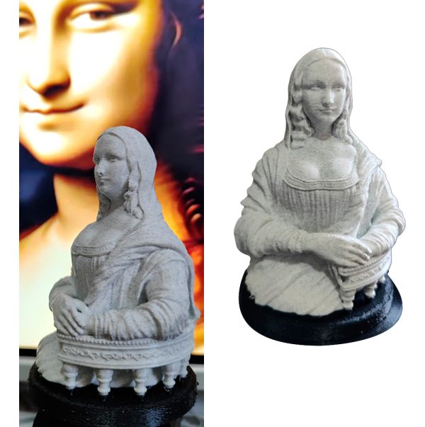 Imagem Estatua Busto Monalisa 12cm Impressão 3d - Decoração - Image 2