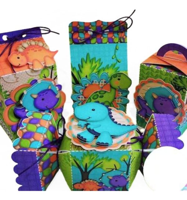 Kit 30 Caixas Personalizadas + Topo Bolo Festa Dinossauro 46