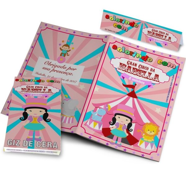 50 Kits Colorir Personalizados Revistinha + Giz De Cera - Image 2