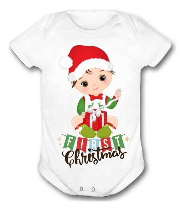 Body Bebe Meu Primeiro Natal First Christmas Papai Noel
