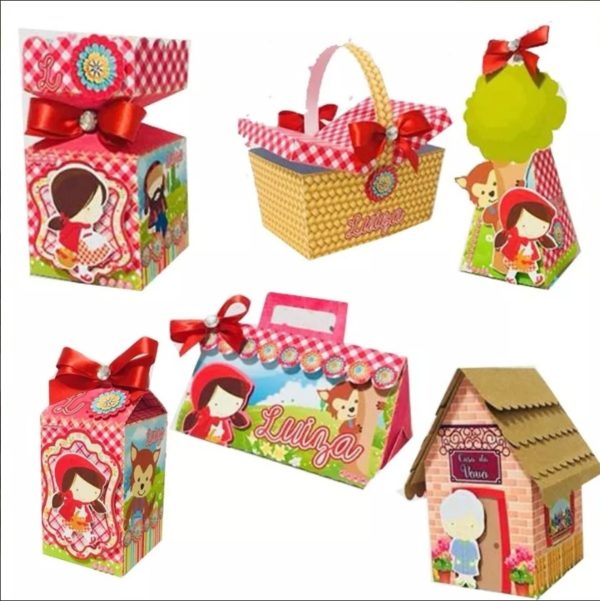 Kit Personalizados Festa Chapeuzinho 10 - 30 Cxs + Topo Bolo