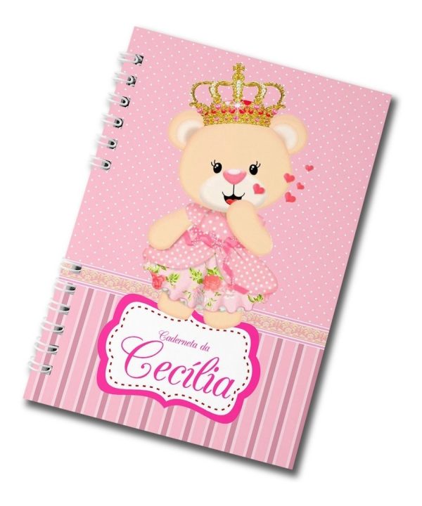 Caderneta De Vacinação Ursinha Personalizada Capa Dura