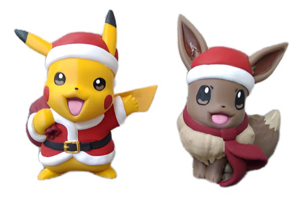 Pikachu E Eevee De Natal Impressão 3d - Image 2