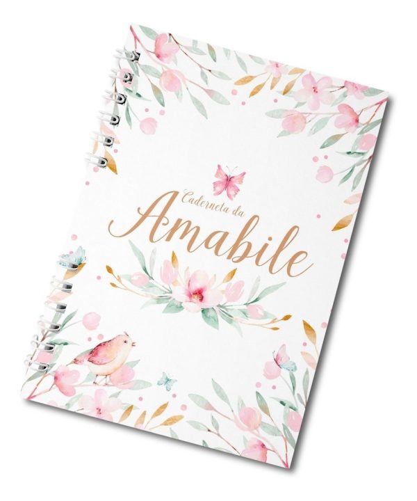 Caderneta De Vacinação Jardim Personalizada Capa Dura