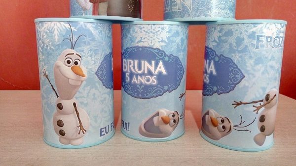 20 Cofres Cofrinhos Personalizados Frozen Olaf Ana Elsa - Image 5