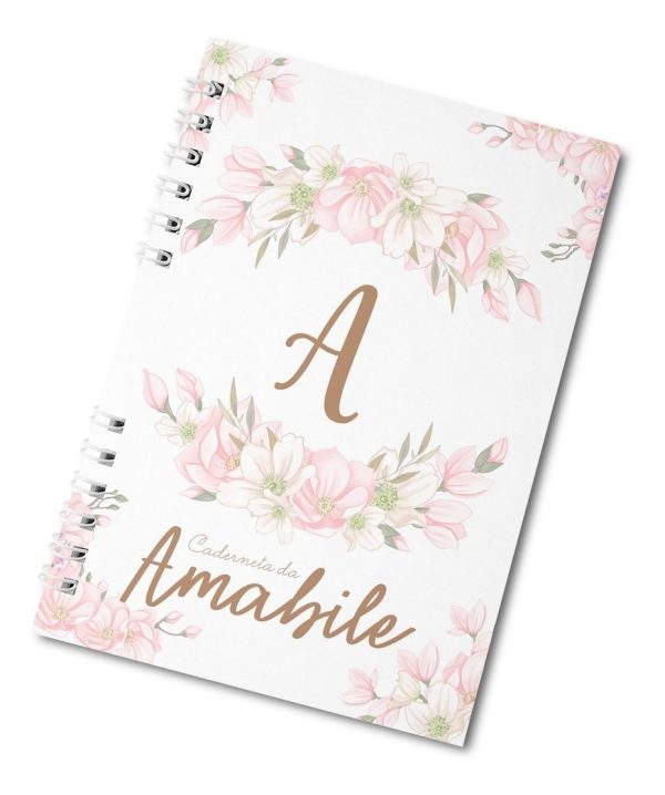 Caderneta De Vacinação Floral Personalizada 15x20