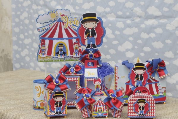 Kit 30 Caixas Personalizadas + Topo Bolo Festa Circo 92 - Image 2