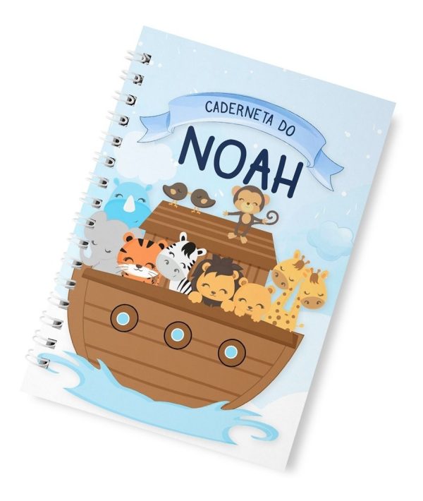 Caderneta De Vacinação Arca De Noé Capa Dura Personalizada - Image 3