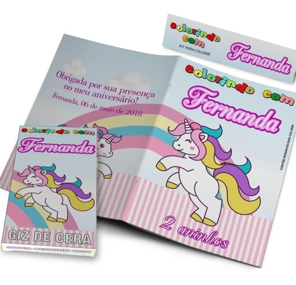 45 Kits Colorir Revistinhas + Giz De Cera Personalizados - Image 8