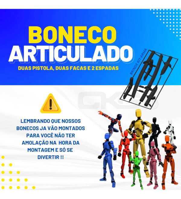 Boneco Dummy 13 - Multi Articulado + Armas De Brinde Montado - Image 3
