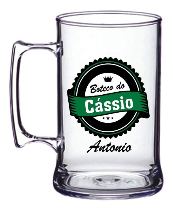 10 Caneca Chopp Personalizada 300ml Acrílico Nome Individual