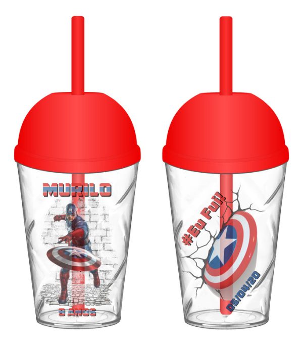 20 Copo Personalizado Capitão América C328 0424 - Image 4