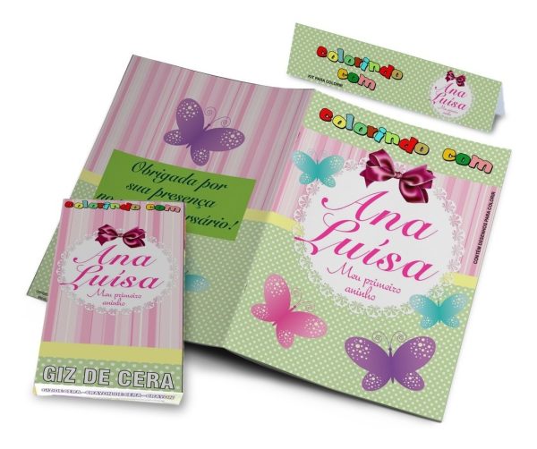 50 Kit Colorir Personalizado Jardim Encantado Revistinha Giz - Image 6