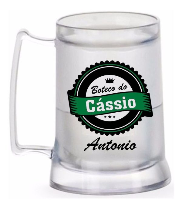 5 Canecas Gel Congelante 450ml Personalizada Nome Individual