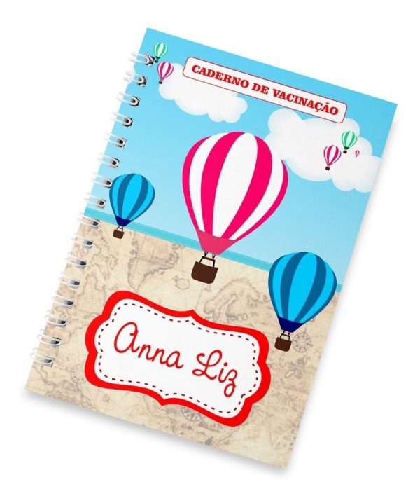 Caderneta De Vacinação Balões Capa Dura Personalizada - Image 2