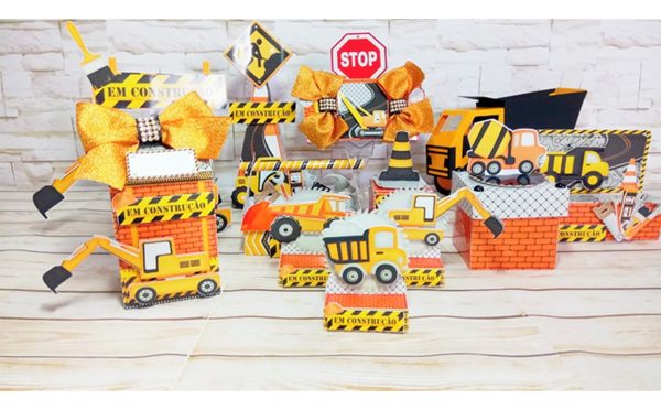 Kit 30 Caixas Personalizadas + Topo Bolo Festa Construtor 4 - Image 2