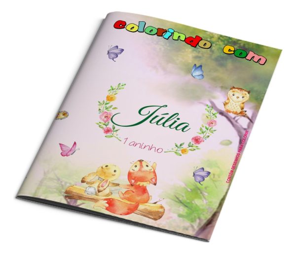 10 Livrinho De Colorir Personalizado Bosque Encantado 15x20